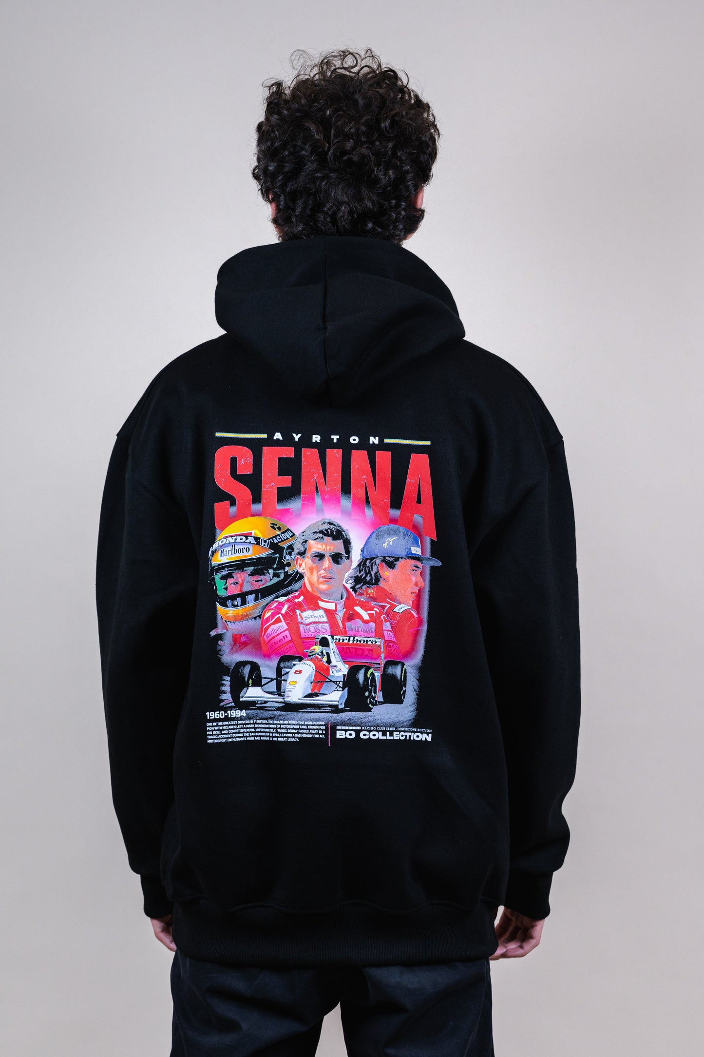 PREVENTA - Hoodie Ayrton Senna memories Legends series - Bo racing team collection