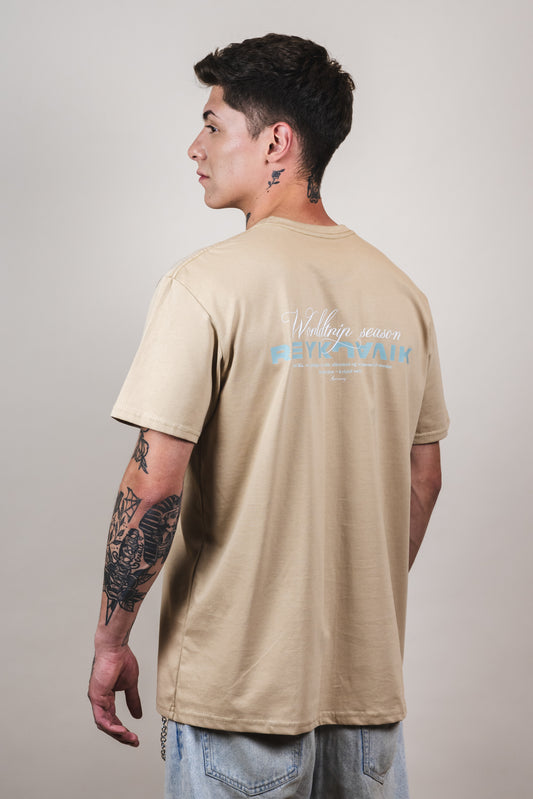 T-shirt - Reykjavik Beige Bo collection - ICELAND SERIES