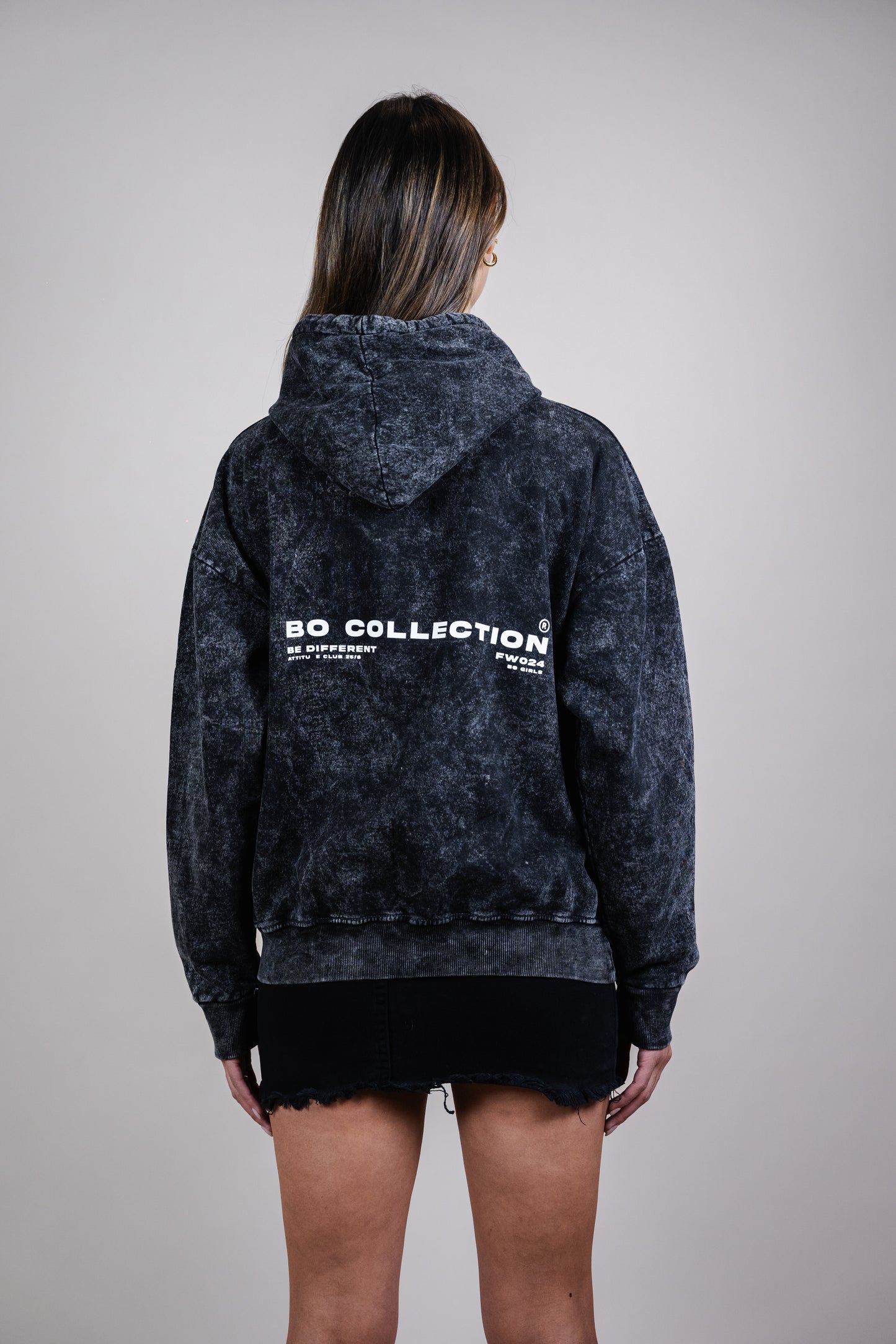 Hoodie jaspeado Oversize Bo collection club - Autumn series