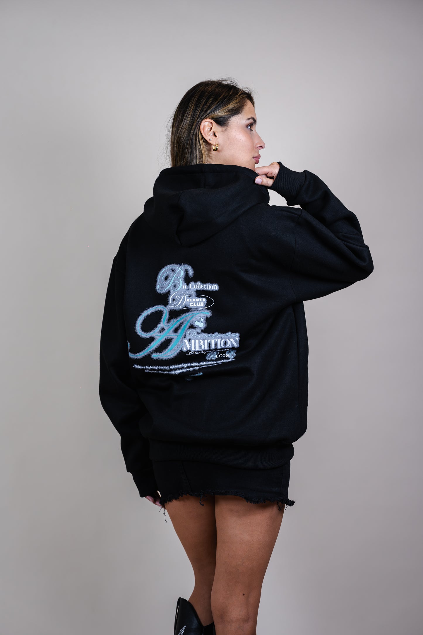 Hoodie Ambition girls sky oversize - Autumn series