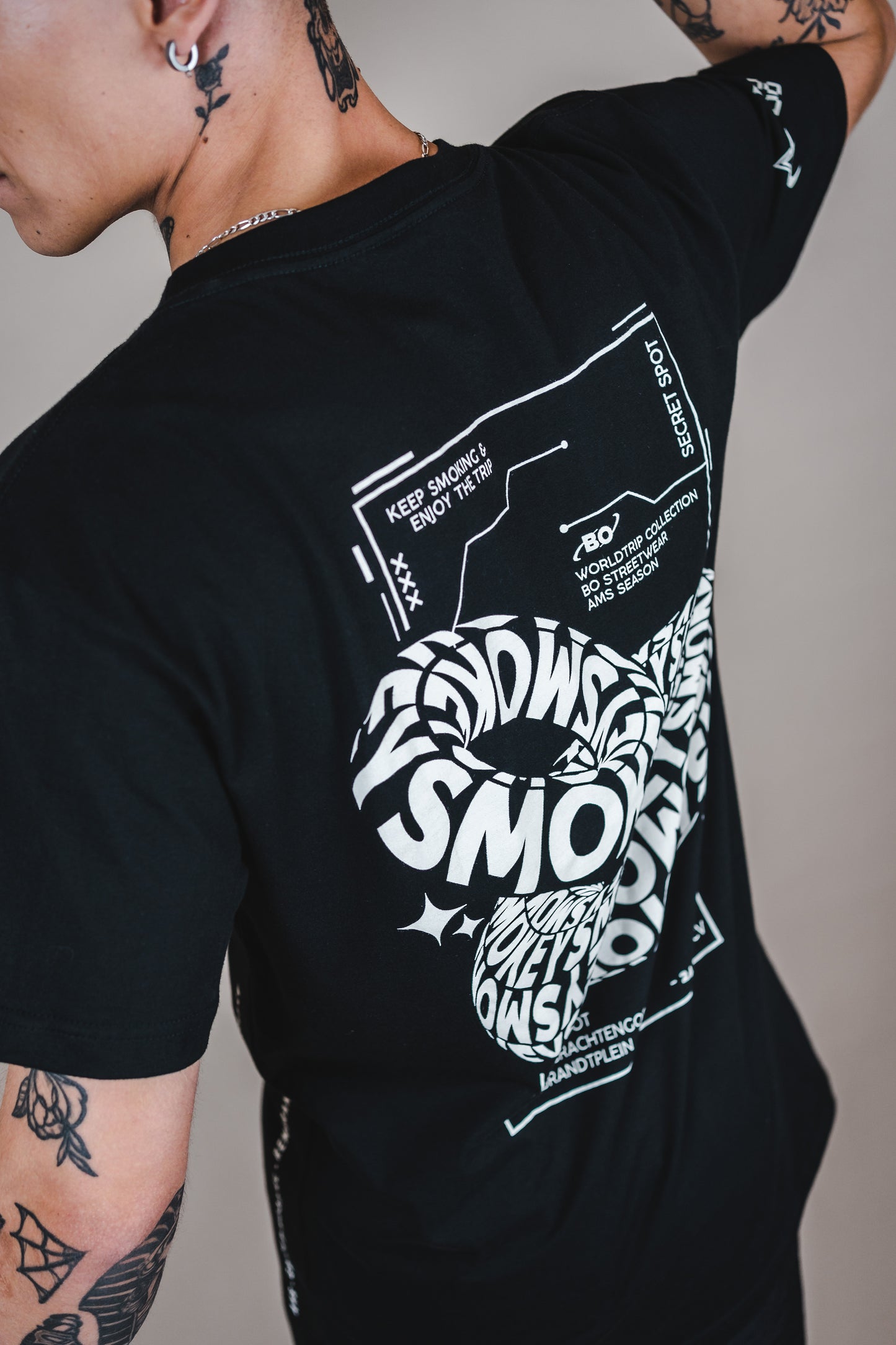 T-shirt - Smokey Ams secret spot black - AMS DISTRICT SEASON