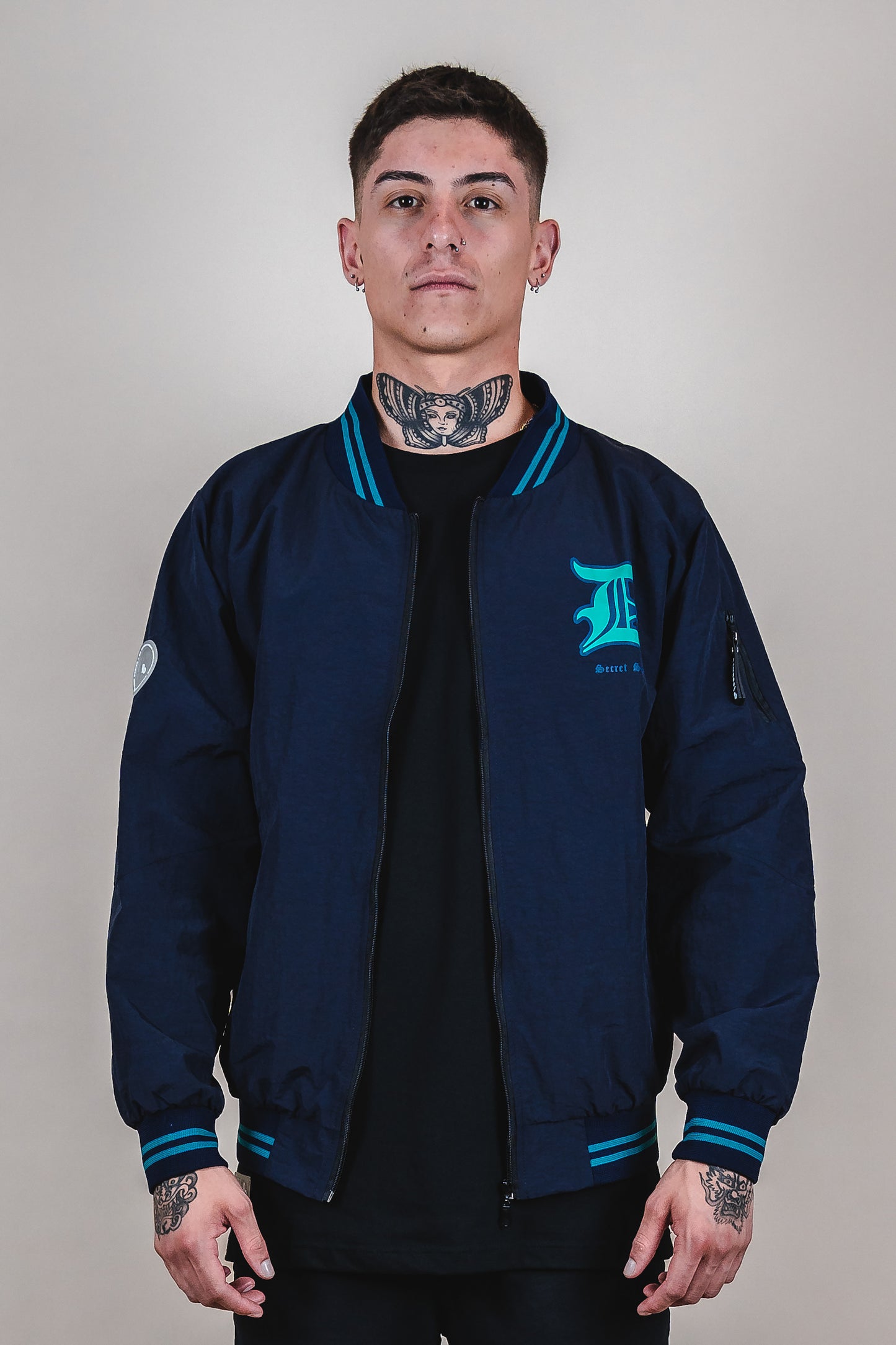 Bomber jacket - AMS District club blue - AMS DISTRICT SEASON