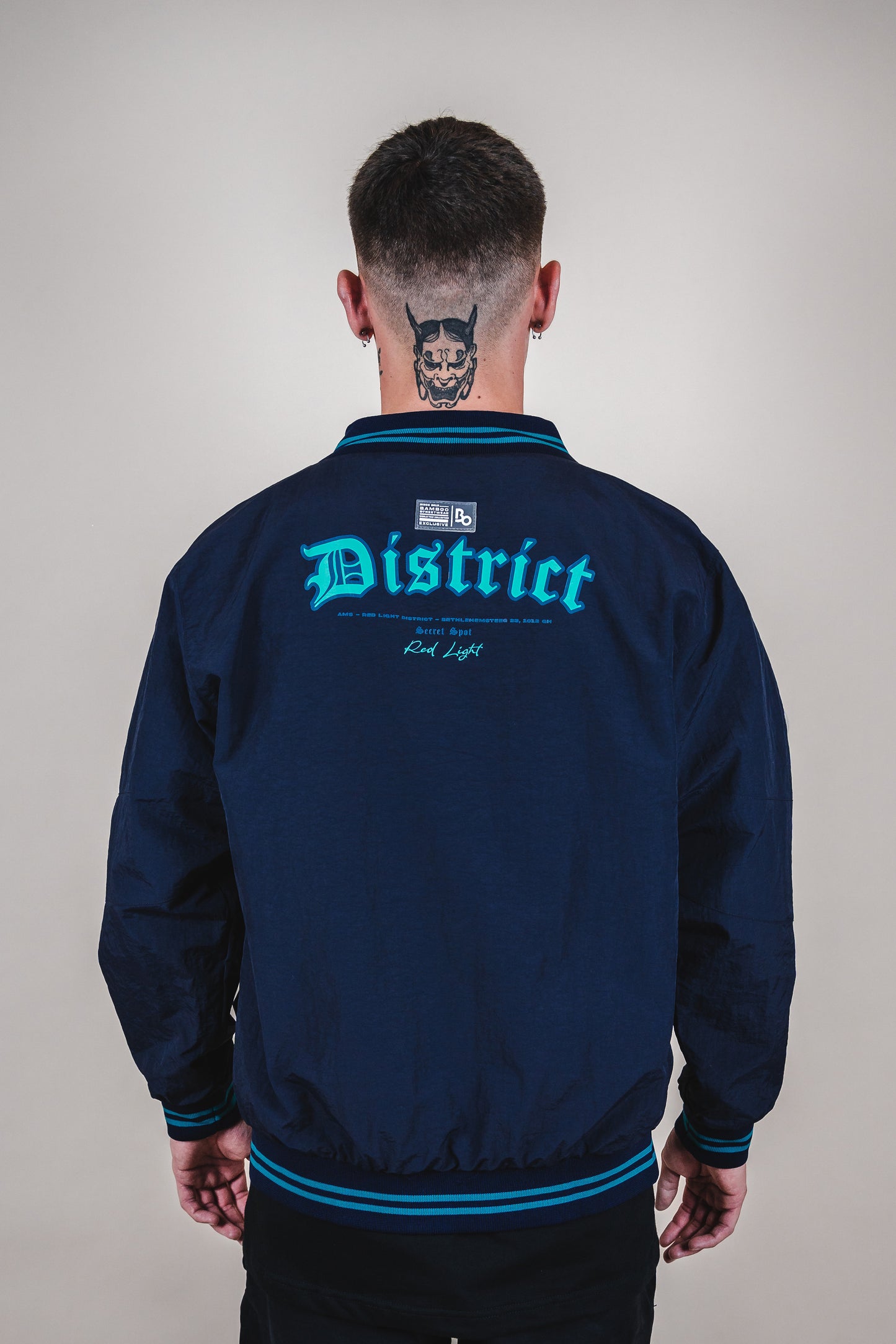 Bomber jacket - AMS District club blue - AMS DISTRICT SEASON