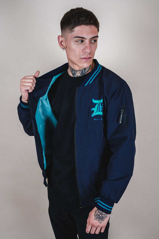 Bomber jacket - AMS District club blue - AMS DISTRICT SEASON