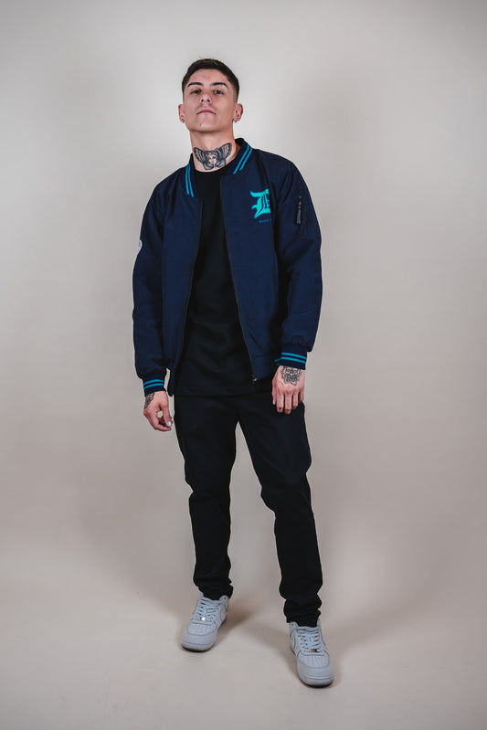 Bomber jacket - AMS District club blue - AMS DISTRICT SEASON