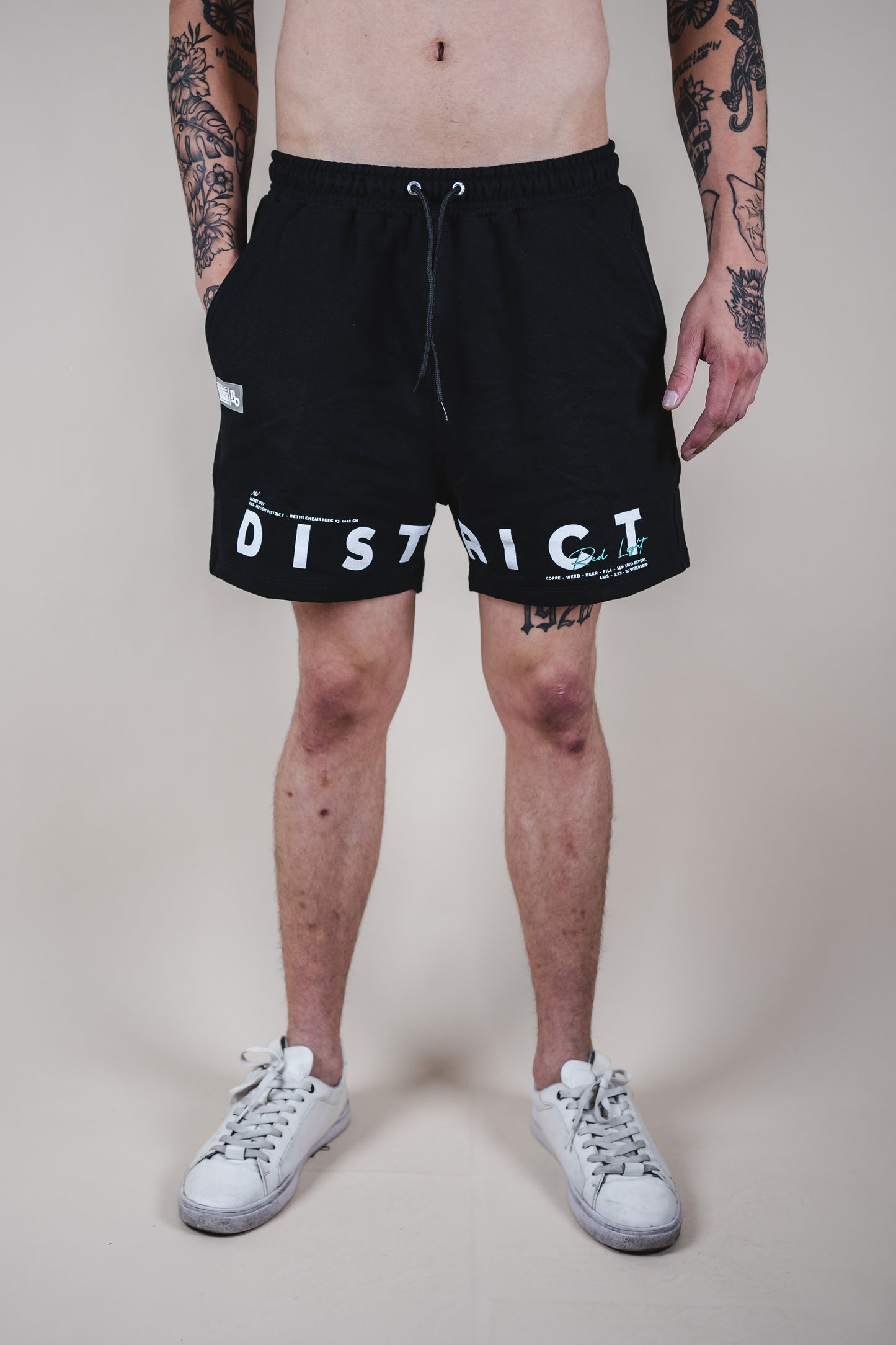 Shorts - Black Red light district edition - AMS DISTRICT SEASON